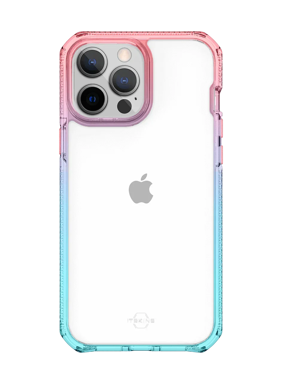 Itskins Supreme Prism iPhone 13 Pro Max Cover - Light Blue And Light Pink - Tashqila Itskins Supreme Prism iPhone 13 Pro Max Cover - Light Blue And Light Pink - Tashqila